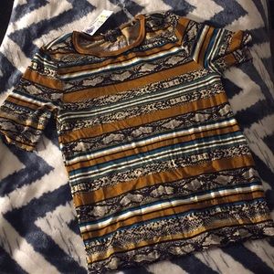 M Almost Famous snake striped shirt